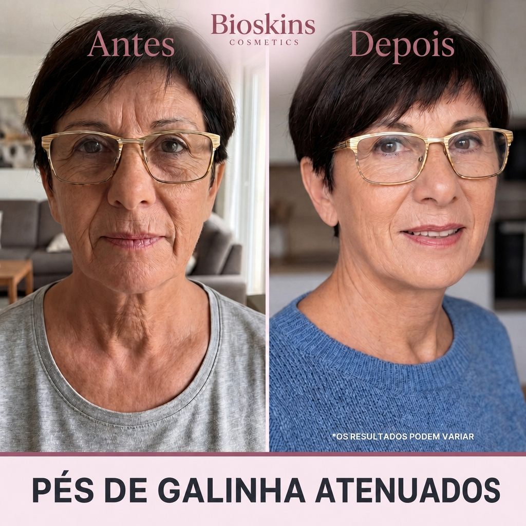 Antes / Depois — pés de galinha