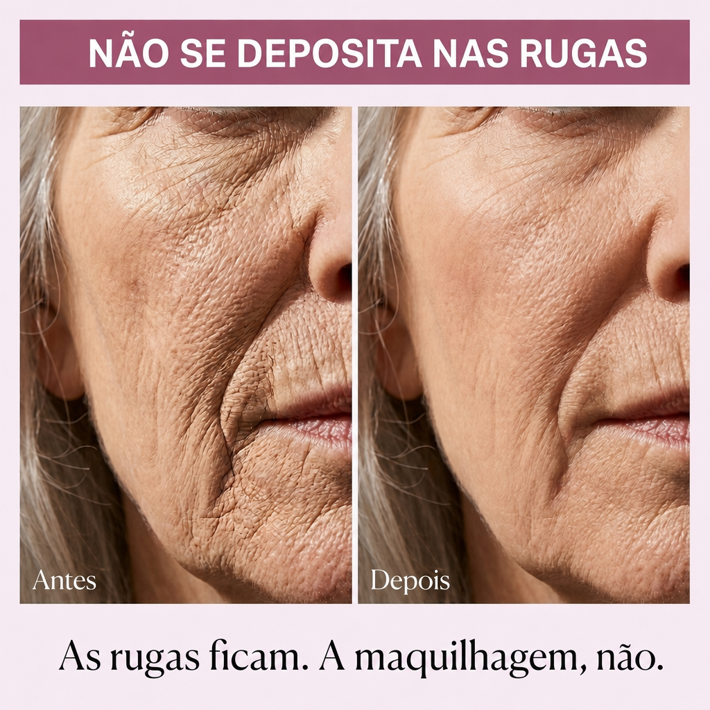Não se deposita nas rugas